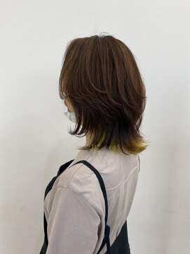 ナオシ 田原台店(nao c) インナーカラー×イエロー