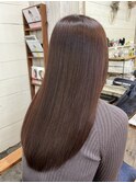 髪質改善/ストレート/ワインレッド/ロングヘアー
