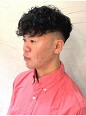 メンズカット ツイスパ ツーブロック メンズパーマ 波巻きパーマ