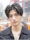 渋谷メンズハイライトカラーメッシュカラー緩めスパイラルパーマ
