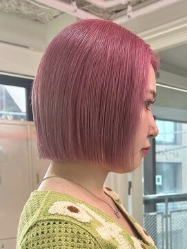 デート 下北沢(DATE) 下北沢デザインカラー顔周りレイヤーカットハイトーンブリーチ◆