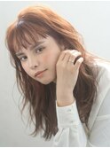 【emu 井上信洋】オン眉ゆるふわオレンジカラーロング【エミュ】