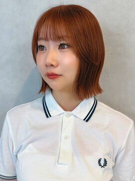 ソア 並木坂(Soa) オレンジブラウン/切りっぱなしボブ/外ハネボブ/Minori