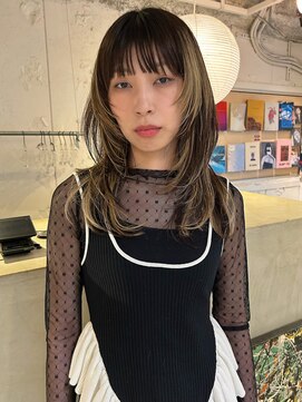 ルーム(Loom.) シャギーレイヤー コントラストハイライト 前髪