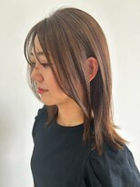 イーストハムアネーロ(EAST HAM anello) ミディアム/切りっぱなし/ボブ/ミルクティーブラウン