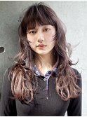 ロングウルフ/顔周りカット/ロングレイヤー /くせ毛カット