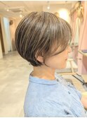 丸みショート/白髪ぼかしハイライト/40代/50代/60代/金沢八景