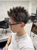 刈り上げセンターパート/波巻きツイストスパイラル/大宮