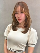 レーヴバイロンド 仙台(Reve by Lond) 韓国レイヤー髪質改善顔周りカットミルクティーベージュ縮毛矯正