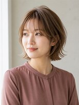 ラピッシュ 北習志野店 レイヤーボブ × ピンクベージュ