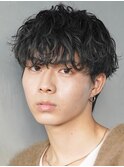渋谷メンズパーマフェザーパーマシャドウパーマセンターパート