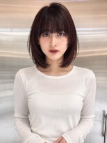 シー バイ ロンド 新宿(Sea by Lond)&nbsp;ワンホンレイヤ ー×ダークブルー[デジタルパーマ/ボブ/韓国]