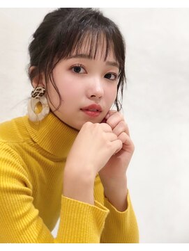 アッシュ 武蔵小金井店(Ash) 暗髪アレンジ×シースルーバング