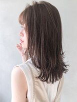 キリ 表参道(kyli)&nbsp;大人かわいい前髪 ココアブラウン フリンジウェーブ 薄めバング