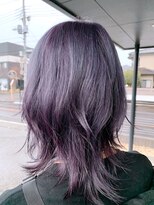 ヘアーデザイン ディードット(Hair design D.)&nbsp;ミディアムマッシュウルフ×ラベンダーカラー