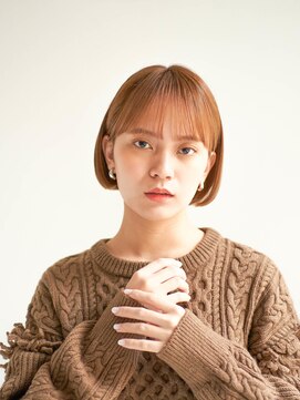 ジュール サウス 新宿南口(Joule South) 顔型別ヘアスタイル特集/マロンベージュ/Aラインボブ/新宿
