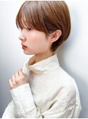 ヌーディベージュ＊丸みショート