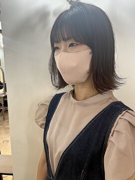 グランドライン(GRAND LINE) 外ハネボブ オリーブベージュ