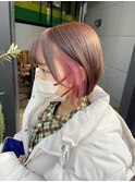 【sasaoka】ピンクインナーカラー