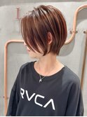 斜めバングデザインカラーシルキーベージュ【錦糸町/ショート】