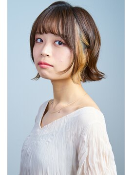 ユニックス 赤羽店(UNIX) 【インナーカラー/イヤリングカラー】大人可愛いボブスタイル