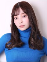 ヨファ ヘアー 芦屋店(YOFA hair) 似合わせカット前髪パーマグレーベージュレイヤーロング1106