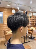 刈り上げ×パーマ