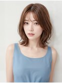 大人可愛い外ハネナチュラルレイヤー、艶髪、シースルー、京都駅