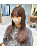 髪質改善ハイトーンカラー×韓国レイヤー