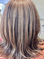 ヘアサロン ビビット 久宝寺店(VIVIT) 白髪ぼかしアンブレラカラー　ミルクティーベージュ