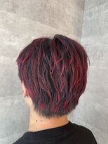 ブレイブ ヘアデザイン(BRaeVE hair design)&nbsp;黒×赤メッシュ