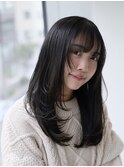 レイヤーカット／ナチュラル／モテ髪/銀座/ロングレイヤー