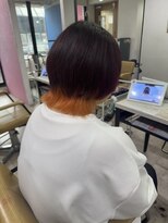 アジールヘア 所沢プロペ通り店(agir hair)&nbsp;ミニウルフオレンジインナー髪質改善カラー