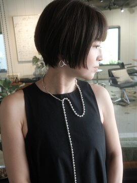 ハー(her) グラデーションボブ × ベージュ｜her 都立大学