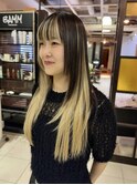 地毛とベージュのコントラストカラー【坂根】