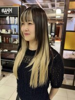 バム 名古屋栄店(BAMM) 地毛とベージュのコントラストカラー【坂根】