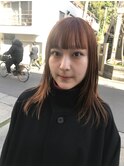 大人オレンジブラウン◎ブリーチなし透明感美髪カラー