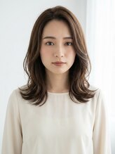 miiro 仙台東口/髪質改善/縮毛矯正ストレート/カラー/ショート【4月OPEN(予定)】 似合わせくびれセミロング20代30代40代ココアブラウン