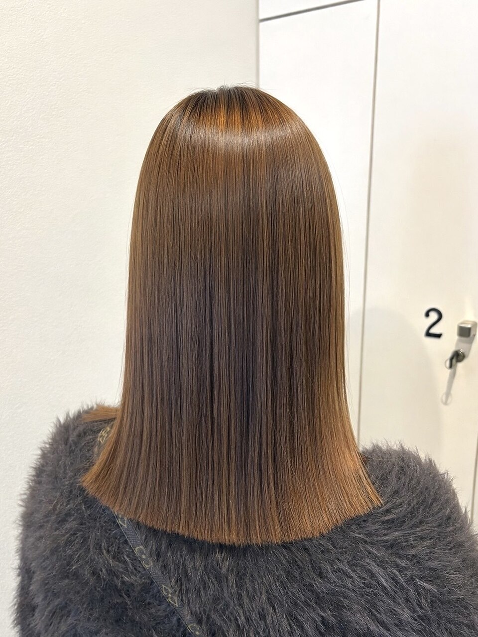 ❤① 新品未使用 人毛100% 艶髪 ストレート 医療向 40 ベージュ系茶 ❤ 20代30代40代髪質改善カラーミルクティベージュ艶感ストレート