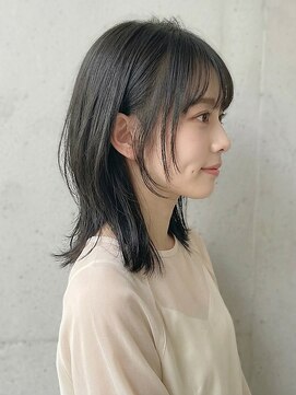 カバーヘア ブリス 北浦和(COVER HAIR bliss) くびれミディアムレイヤー/オリーブグレーブリーチなしp北浦和