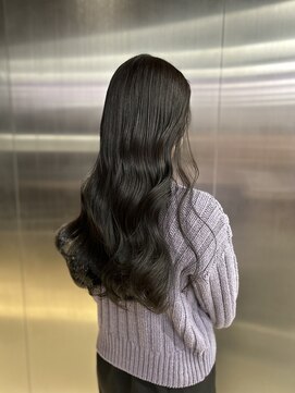 ペレ 原宿(PELE) ダークパープルナチュラルショート夏のヘアアレンジ原宿