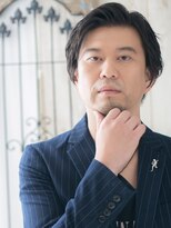 モッズヘア メン 仙台愛子駅前店(mod's hair men) 30代40代かき上げセンターパート刈り上げないショートc仙台愛子