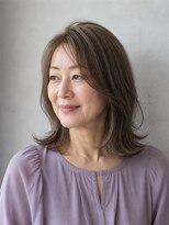 ラピッシュ 常盤平店(Lapish)&nbsp;外ハネミディアム＋グレーベージュ
