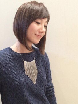 エムスラッシュ 本牧(M.SLASH) 【M.SLASH】黒髪・艶カラー・前下がりボブ