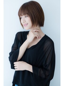 ルーチェ 府中(Luce) 似合わせカットで造る小顔ブルージュオン眉切りっぱなしボブ