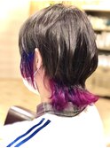 ウルフカット×インナーカラー