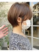 ナチュラル縮毛矯正とまるみのショート