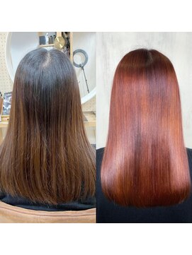 アンフィシュピトロワ(AnFye spi tlow) ジュエリーシステム×オレオルカラー＋ケアブリーチで艶髪カラー