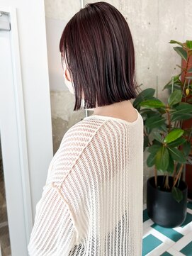 ノエ(noe) ぷつっとボブ×ピンクラベンダー