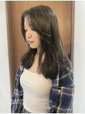 カーキアッシュ× 韓国ヘア